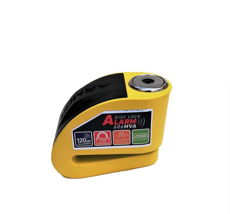 Armor 606 Mva 6 Mm Paslanmaz Çelik Alarmlı Disk Kilidi Sarı Armor 606 Mva 6 Mm Paslanmaz Çelik Alarmlı Disk Kilidi Sarı