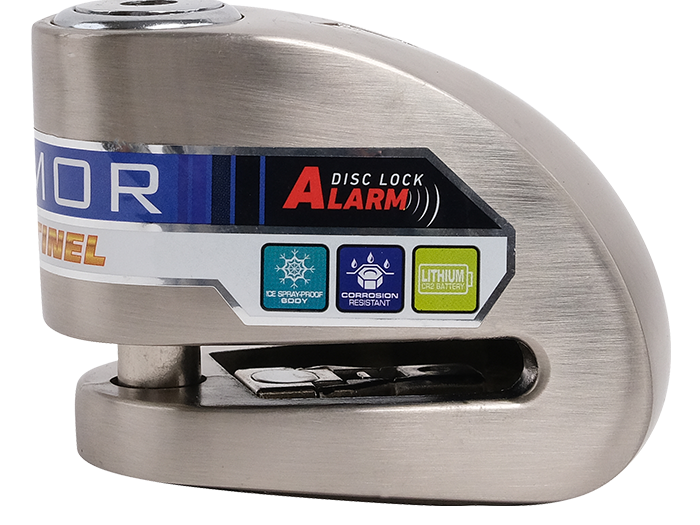 Armor 610 Mva 10 Mm Paslanmaz Çelik Alarmlı Disk Kilidi Gri Armor 610 Mva 10 Mm Paslanmaz Çelik Alarmlı Disk Kilidi Gri