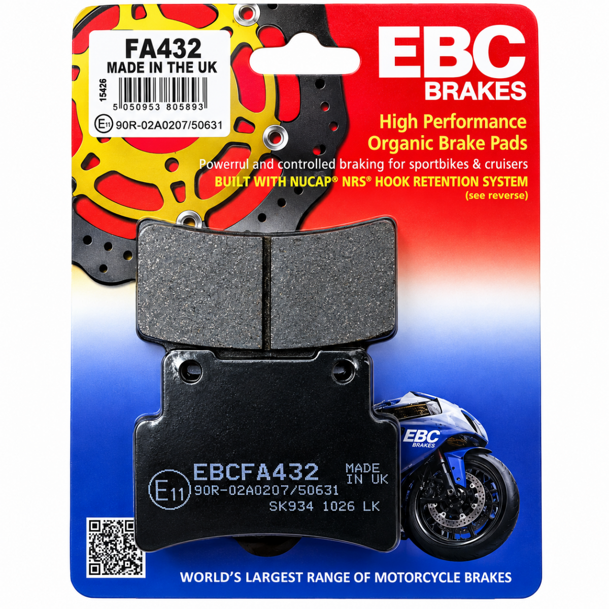 Ebc Ön Fren Disk Balatası FA432 Yamaha MT 125 / MT 125 Ebc Ön Fren Disk Balatası FA432 Yamaha MT 125 / MT 125