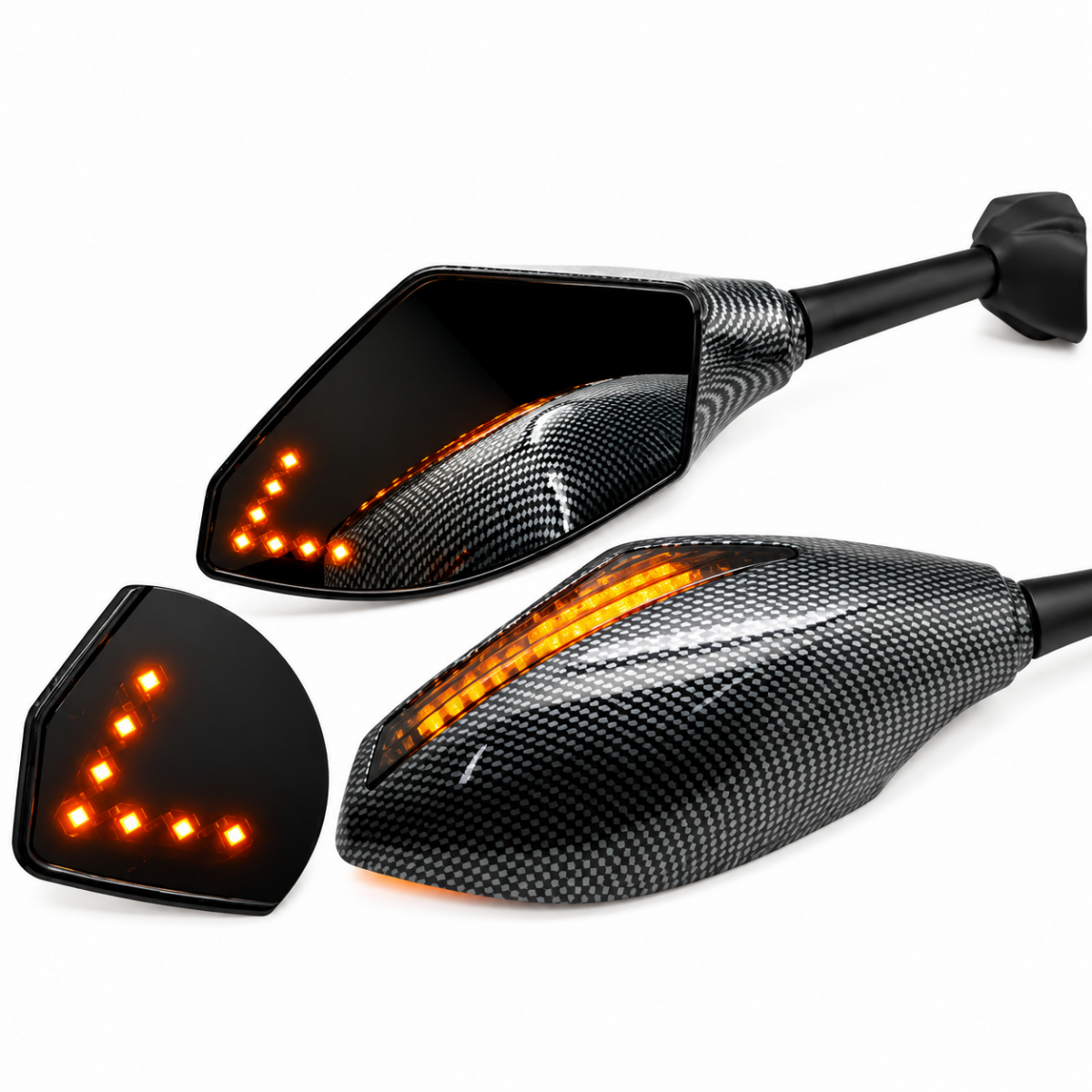 Monero Ayna Takımı Racing Sinyalli Led Kayar Model +Ayna İçi Sinyali Muhtelif