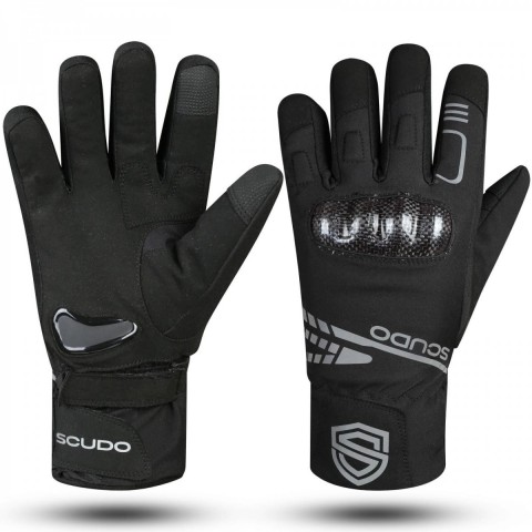 Scudo Parma WP Carbon 1 Waterproof Uzun Kışlık Eldiven Siyah