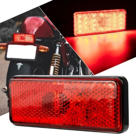 Yıldırım Arka Reflektör 18 Ledli Düz Çakar Kırmızı 12V