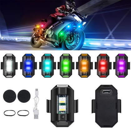 Yıldırım Motosiklet Uçak Kanadı-çakarı Led Lamba